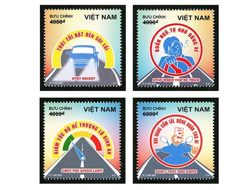 Phát hành bộ tem “An toàn giao thông đường bộ (bộ 2)”